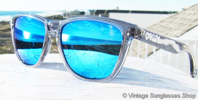 Oakley Frogskins Crystal Black Ice Iridium Sunglasses